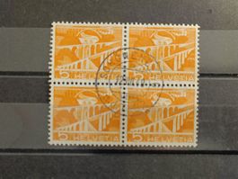 1949 Sitterbrücken Viererblock Vollstempel