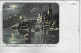 Schloss Hertenstein - Mondschein-Litho