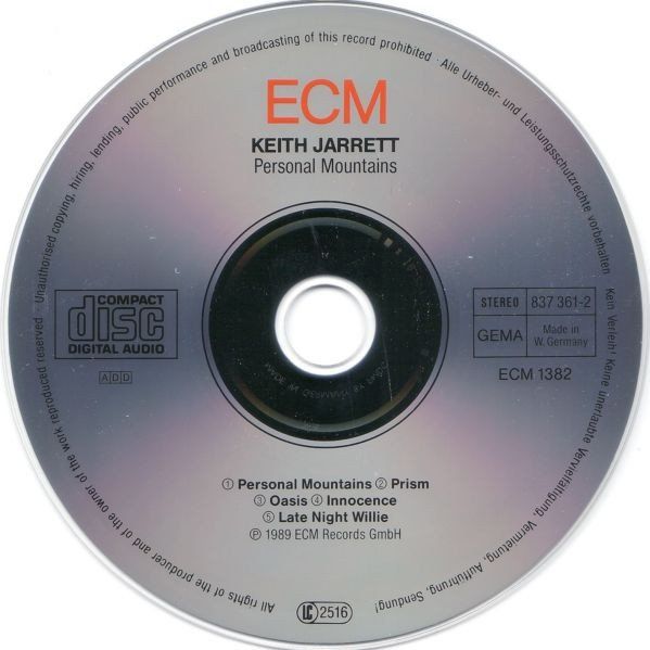 CDs: Keith Jarrett PERSONAL MOUNTAINS Jan Garbarek PostBop ECM CD – Gebraucht aus Kandergrund von Sososo 2