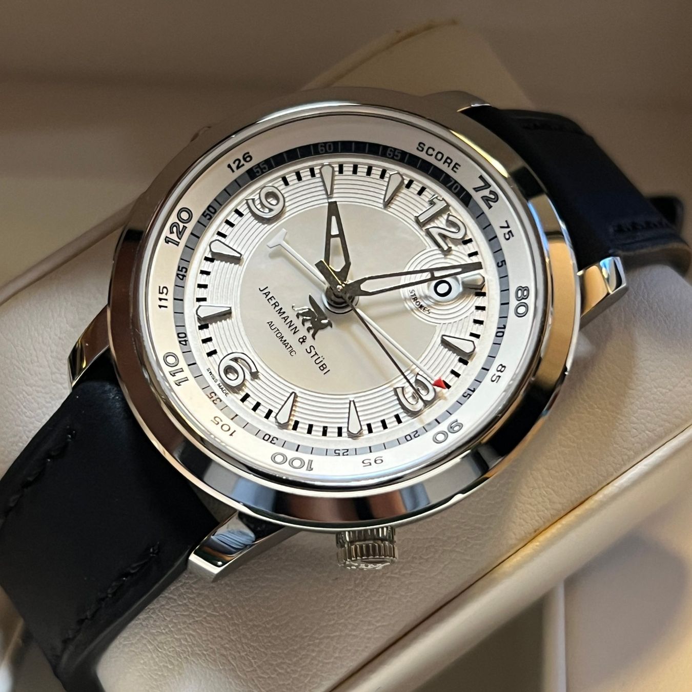 Orologi: Jaermann & Stübi Automatic Chronograph 2024 Full Set QG1 – Usato da Carouge GE venduto da Watchaser 8