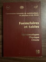 Formulaires et tables mathématiques, physique, chimie.