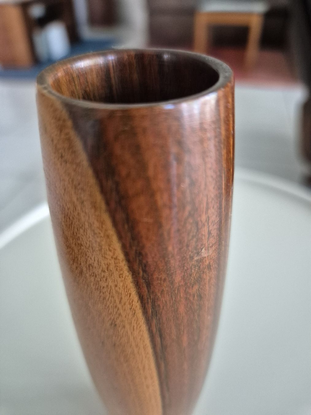 Vasen & Gefässe: Palosantoholz Vase 60er Vintage – Gebraucht aus Hausen AG von Menzian 1