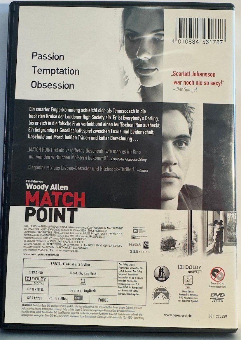 Alle DVDs: DVD MATCH POINT – Gebraucht aus Wisen von gigisna 2