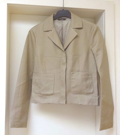 Stefanel - Neue Jacke / Blazer - Viskose / Leinen - beige