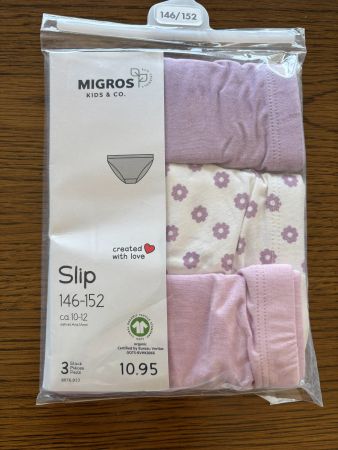 Lot de 3 slips Migros Kids, taille 146 - 152 neufs