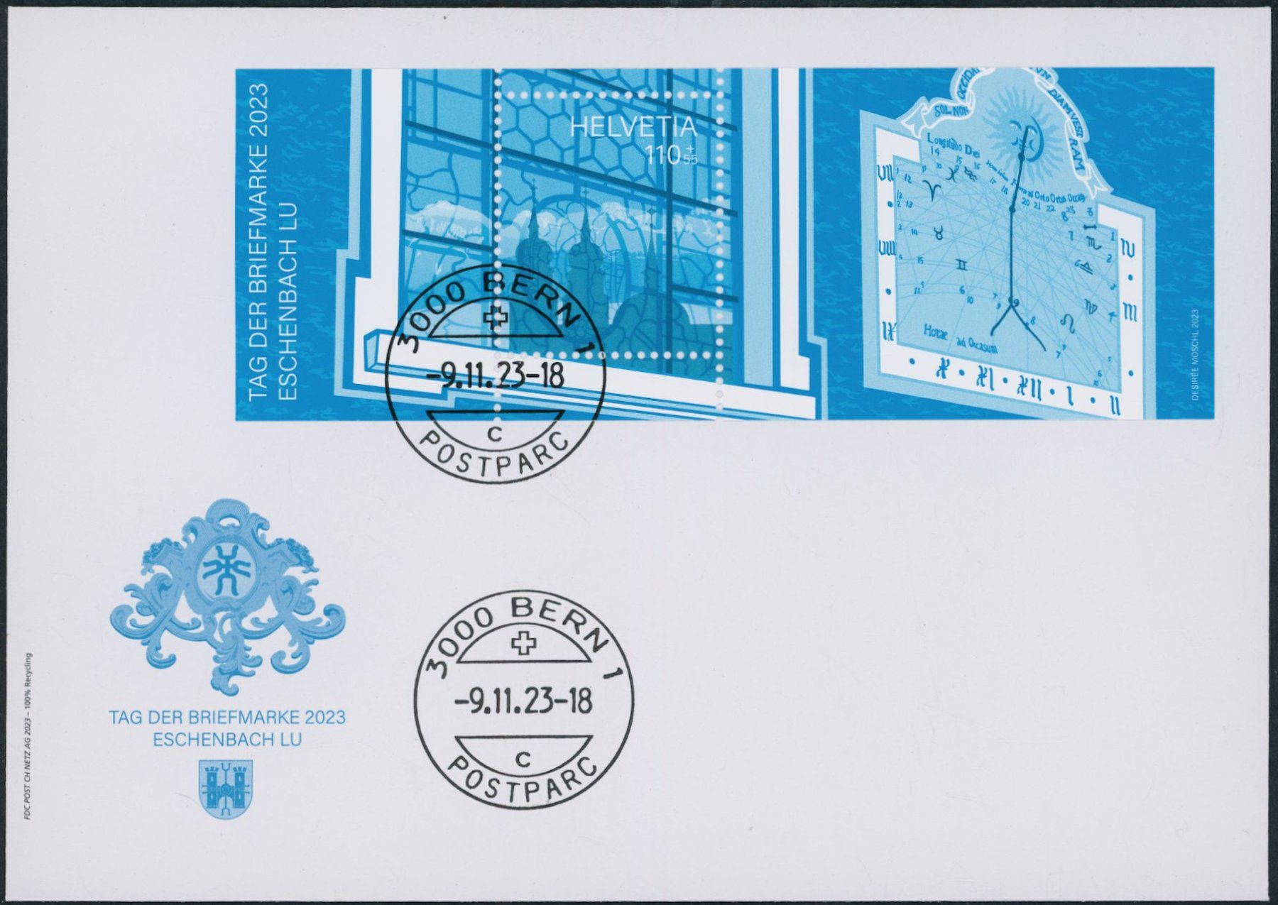 Tutti i francobolli: 2023 - Tag Briefmarke - Eschenbach - Block - FDC ET – Usato da Schindellegi venduto da leecollect