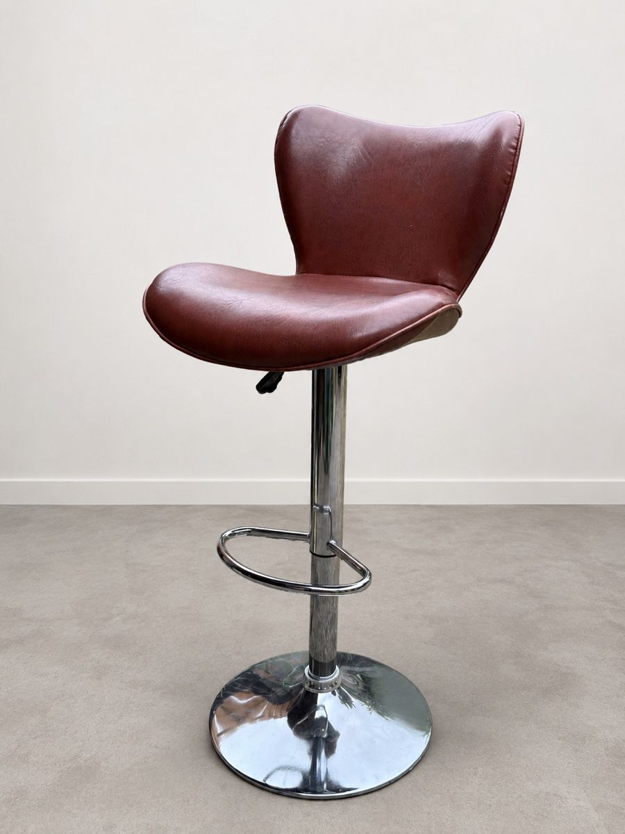 Hocker: Barhocker, Kunstleder braun, 4 Stk – Gebraucht aus Dachsen von Lor_sch
