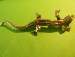 Schmuck Brosche Eidechse 5 cm West-Germany