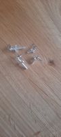 Zwei Paar Ohrstecker Kreuz mit Steinen silberfarben