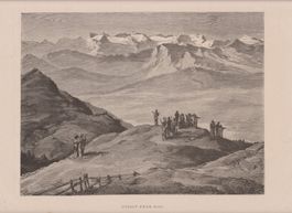 Aussicht vom Rigi   -   altes Bild (Stich?)