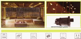 Lichtvorhang mit 154 LEDs 1.5m x 1.3m mit 8 Lichteffekte