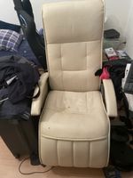 MassagesesselLederimitat beige gebraucht