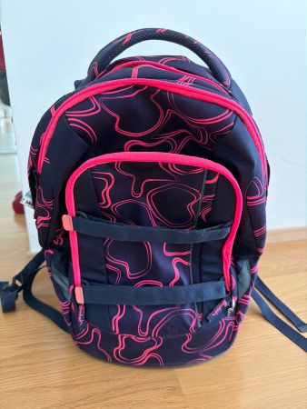 Satch Schulrucksack /  Pink-Schwarz Top Zustand!