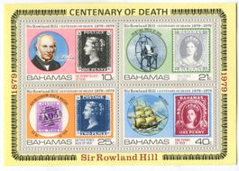 Block "One Penny Black". Bahamas
