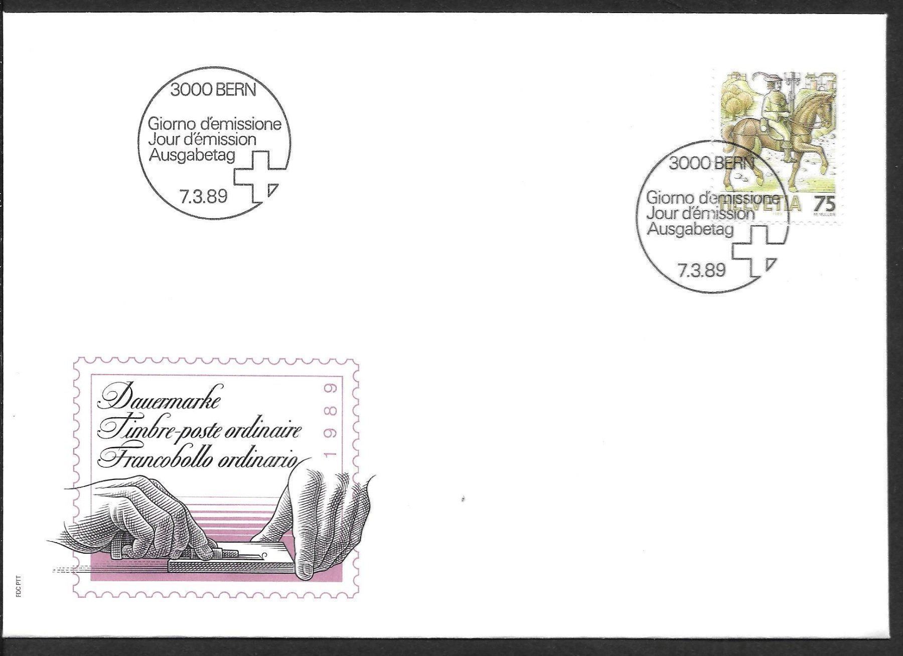 Tous les timbres: FDC 740 Reiterbote ET 7.3.1989 – Neuf (Voir description) à Olten par clotaldi