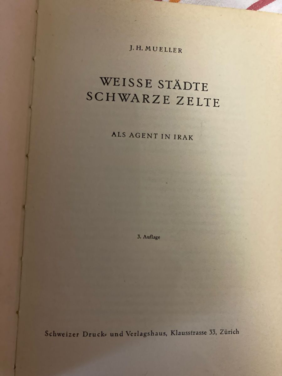 Libri: J.H.Mueller: Weisse Städte - Schwarze Zelte (Buch) – Usato da Wolfwil venduto da kreabea 2