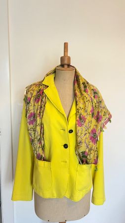 Cooler Blazer inkl Seidenschal von Erfurt! Grösse 38