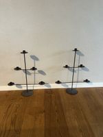 2 er SetKerzenhalter aus Metall in Form eines Weihnachtsbaum