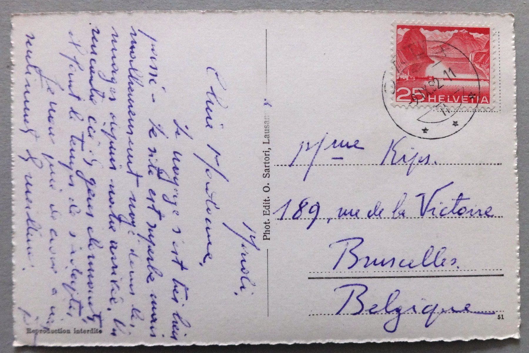 Cartoline postali: Caux, Vue aérienne – Usato da Fétigny venduto da Billy2miny 1