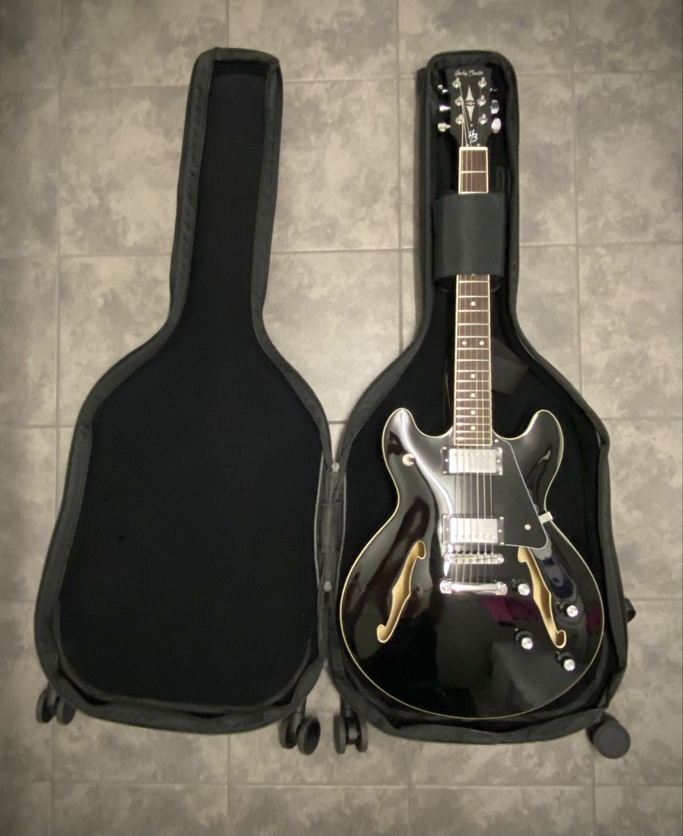 Strumenti musicali: Gitarrenkoffer, mit Rollen, Tragegurt etc. OPENHAGEN.COM – Nuovo (secondo la descrizione) da Neftenbach venduto da Onlineshopper 3