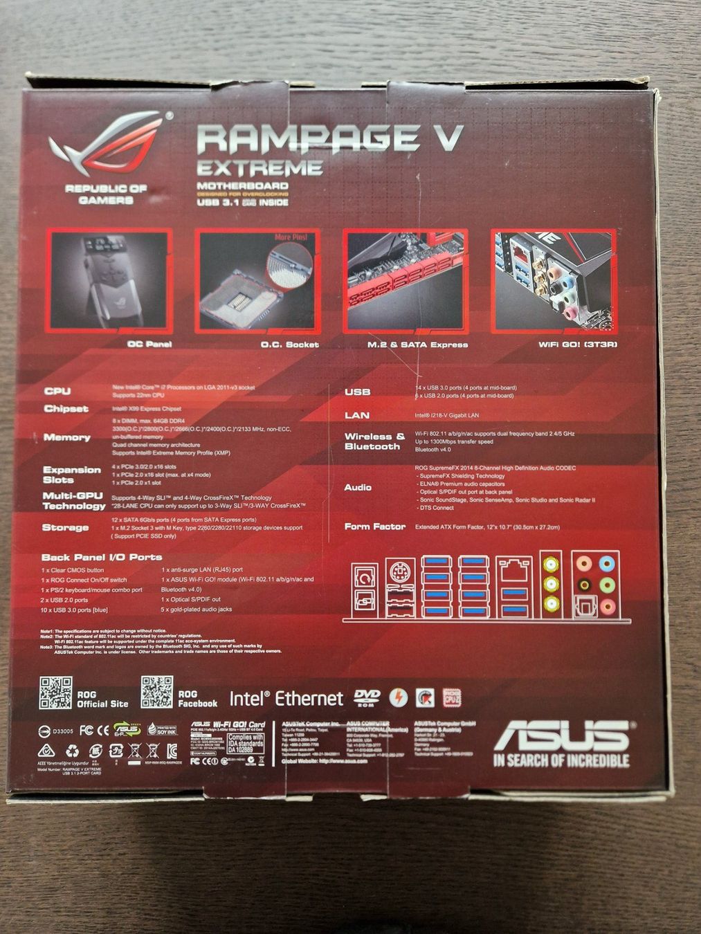 Asus Schede madri: Asus ROG Rampage V Extreme Motherboard – Usato da Schaffhausen venduto da tdd_yds8 5
