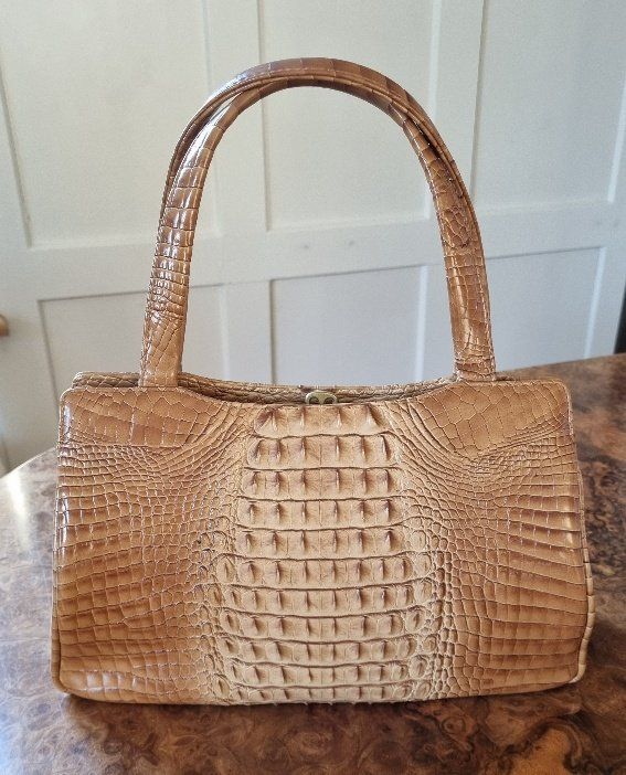 Vintage Kroko Handtasche 50er/60er Jahre, edel (Gebraucht) in Wald