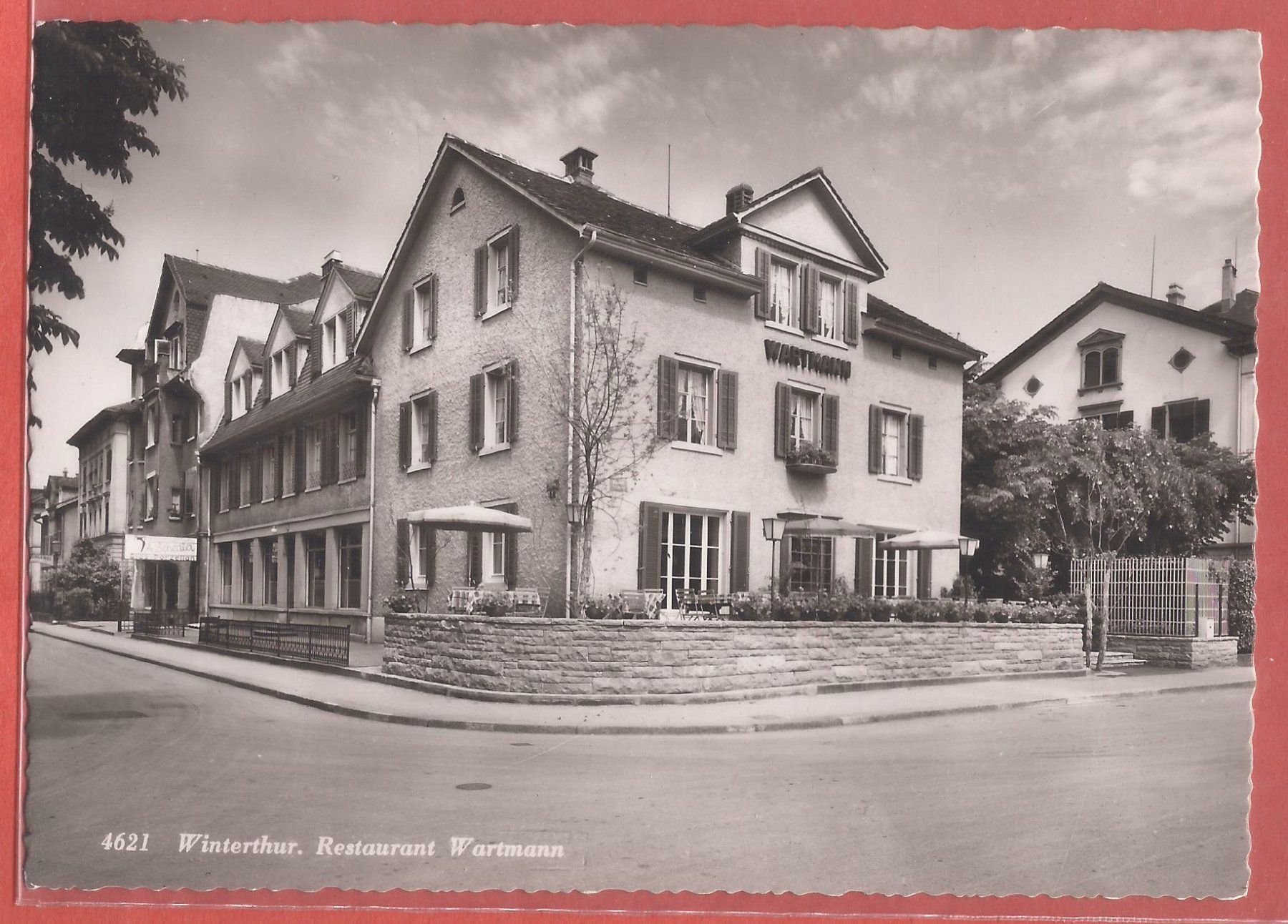 Cartoline postali: Winterthur - Restaurant Wartmann - ca. 1950 – Usato da Fislisbach venduto da Porano