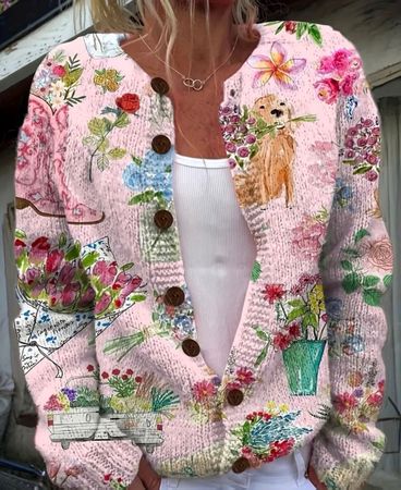 MUST HAVE - stylische Strickjacke, rosa/pastell, L/XL