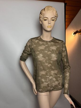 WOLFORD, Langarm-Spitzenshirt Frankie, Grösse M