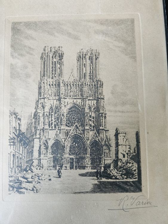 Antik Print Notre Dame Reims Ruins Varin 1920 (Gebraucht) in Gutenswil ...