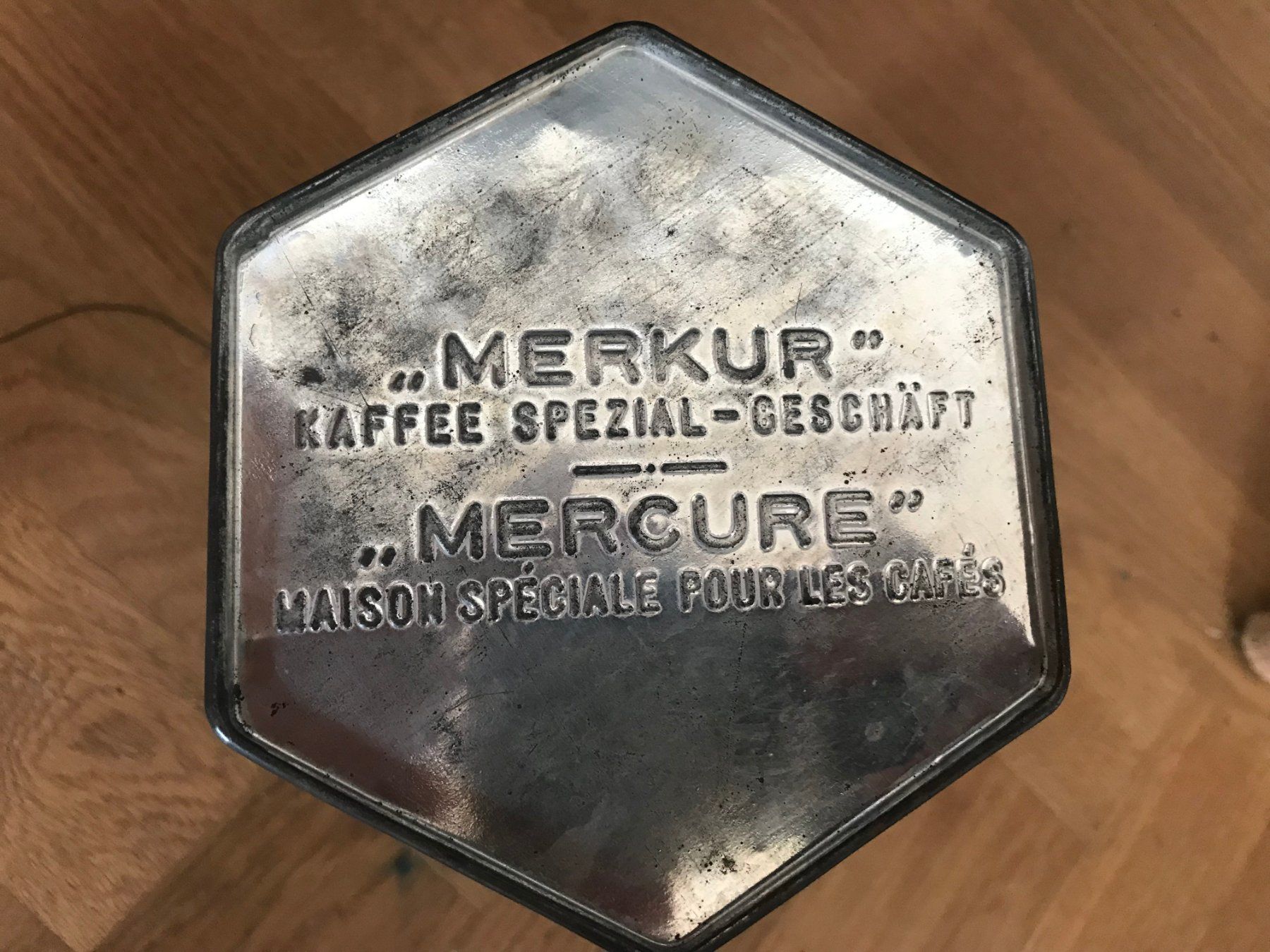 Dosen: Antike Blechdose von Merkur in Hexagonform – Gebraucht aus Wädenswil von Aniares2 5