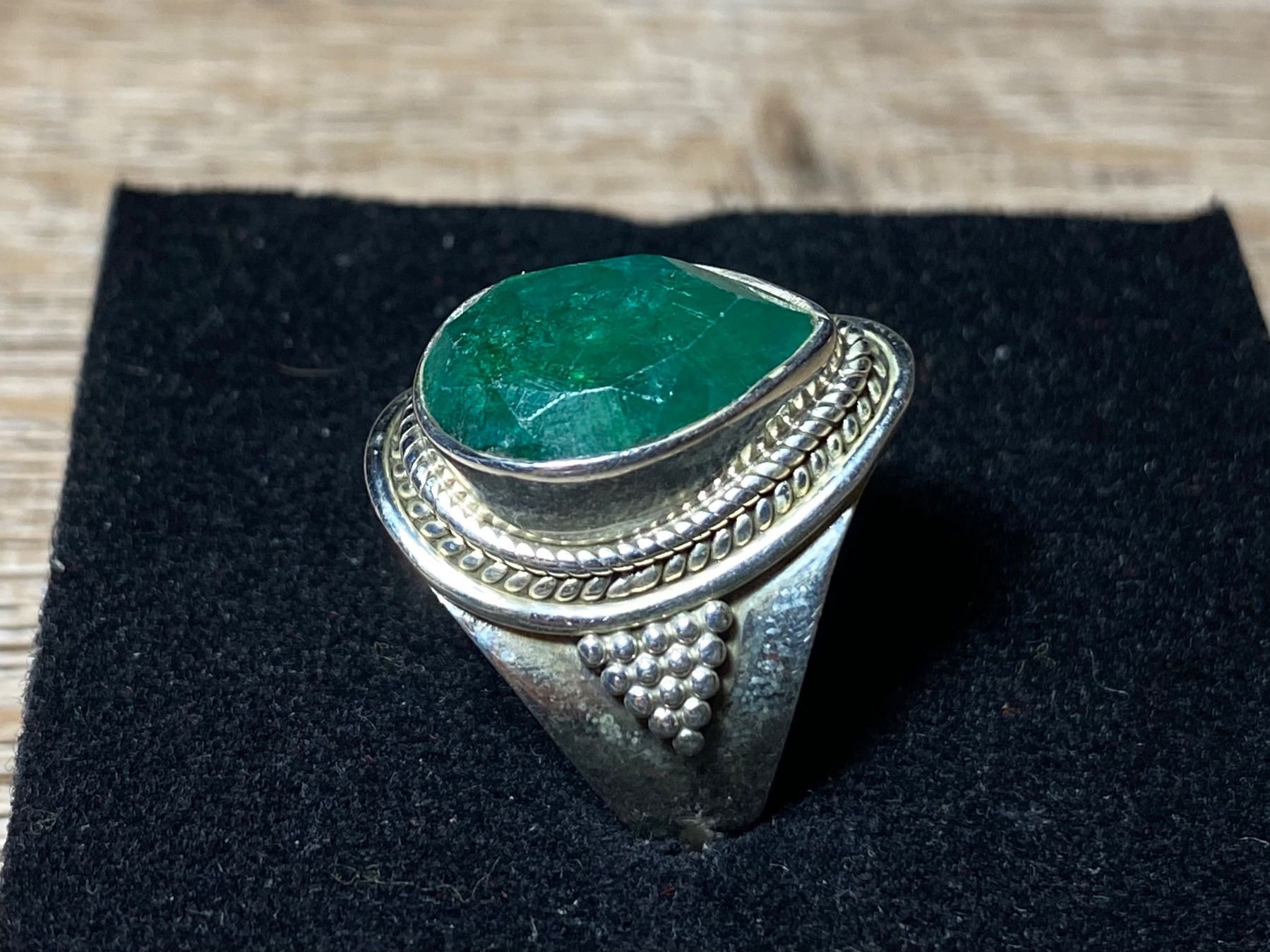 Anelli: Orientalischer Silber 925 Ring mit natürlichem Smaragd – Nuovo e nell'imballaggio originale da Laax venduto da Kiki_Kingdom3 5