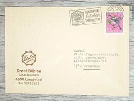 TR17 Enveloppe + Timbre Suisse 1969