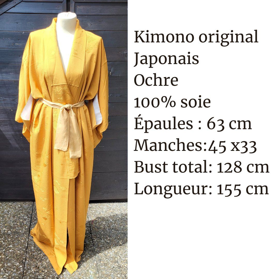 Kimono: Kimono japonais  Ochre – Nuovo (secondo la descrizione) da Fribourg venduto da VictoriaShop7 9