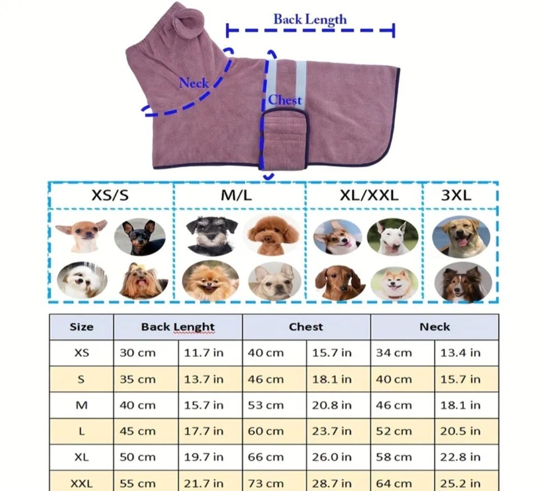 Bekleidung: Weicher Hundebademantel – Neu (gemäss Beschreibung) aus Birrwil von D-Keller 6