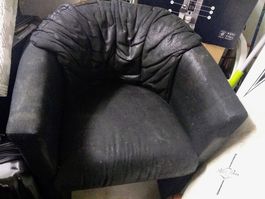 Sessel - black armchair - synthetic leather
