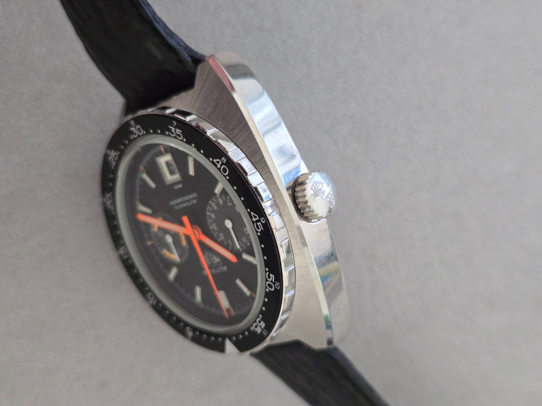 Tag Heuer Orologi: Heuer Autavia "Orange Boy* – Usato da Chabrey venduto da Horology 3