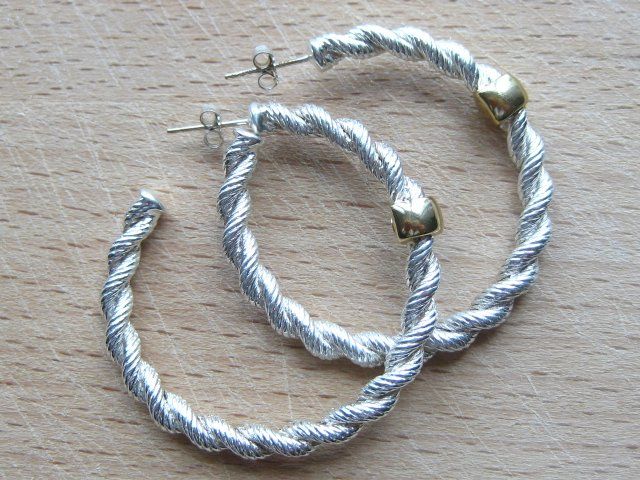 MATERIA 925 Silber Creolen Ohrringe Ringe 60mm Gro? Produktbild-Vorschau 6