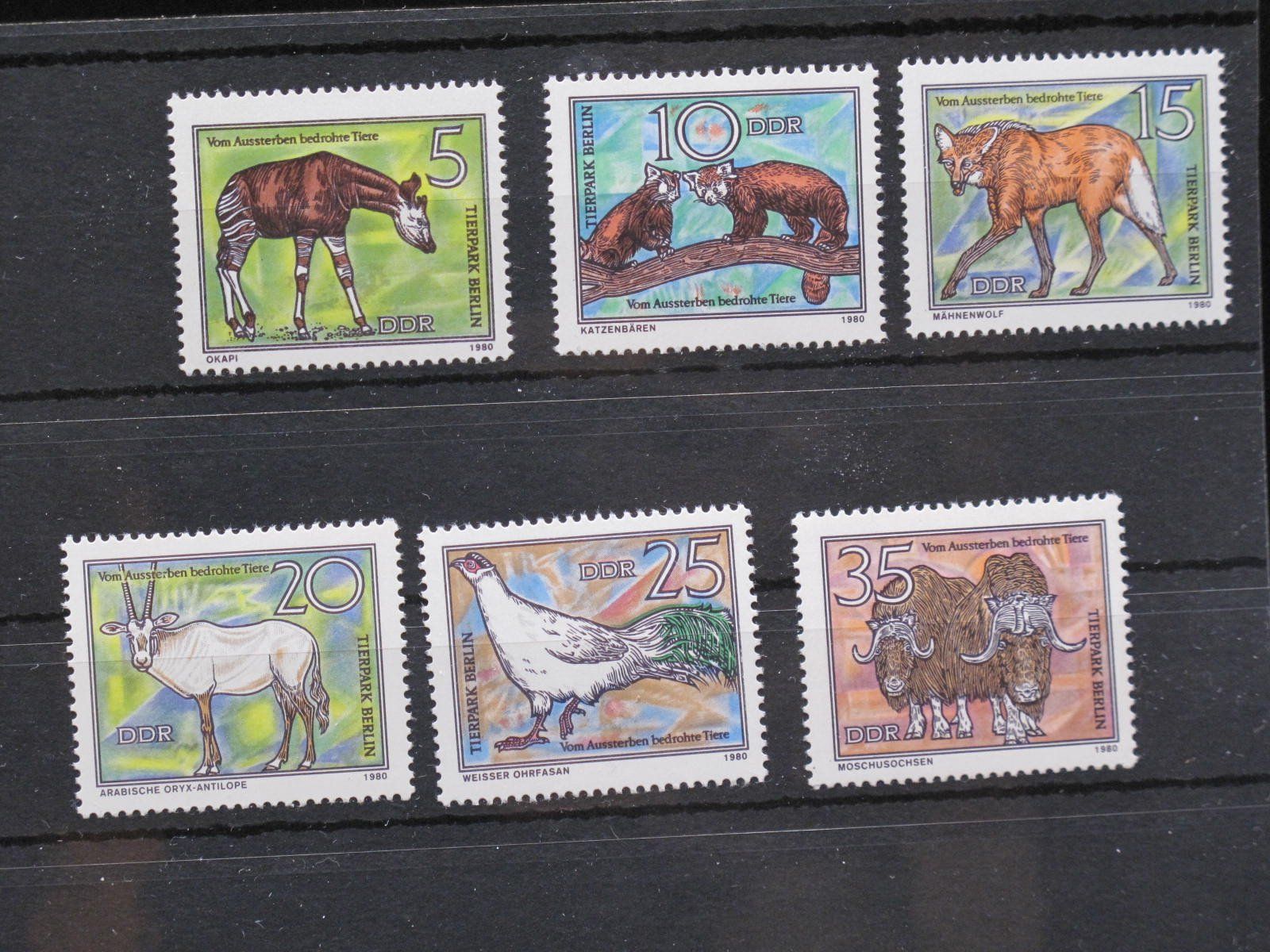 Tous les timbres: DDR 1980 Bedrohte Tiere ** – D'occasion à Wil SG par fva01
