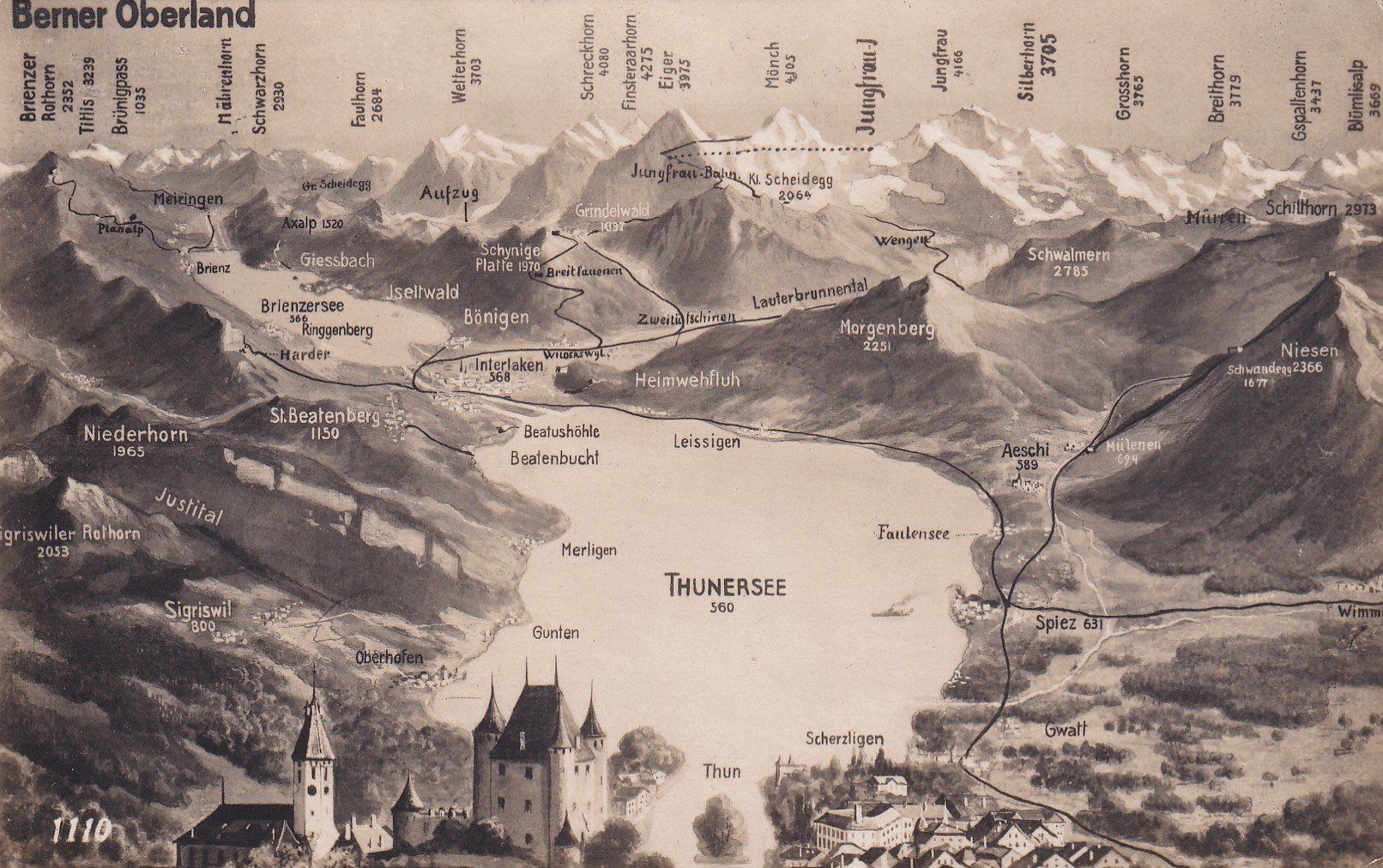 Cartes postales: Berner Oberland Thunersee 1926 – D'occasion à Cormoret par Pascalll2001