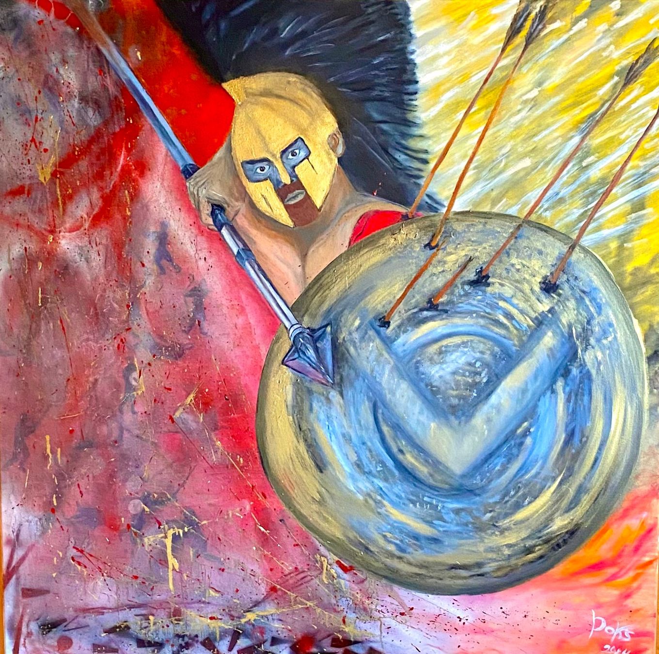Dipinti: Oil Bild Sparta/Kunst Doks – Nuovo e nell'imballaggio originale da Beromünster venduto da dok_b8mf