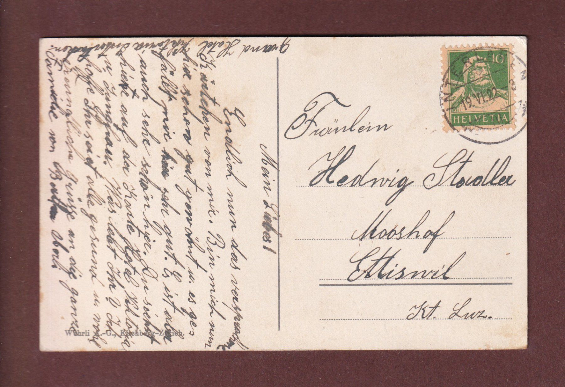Ansichtskarten: INTERLAKEN - Höheweg - 1922 – Gebraucht aus Pully von nicecards-shop 1