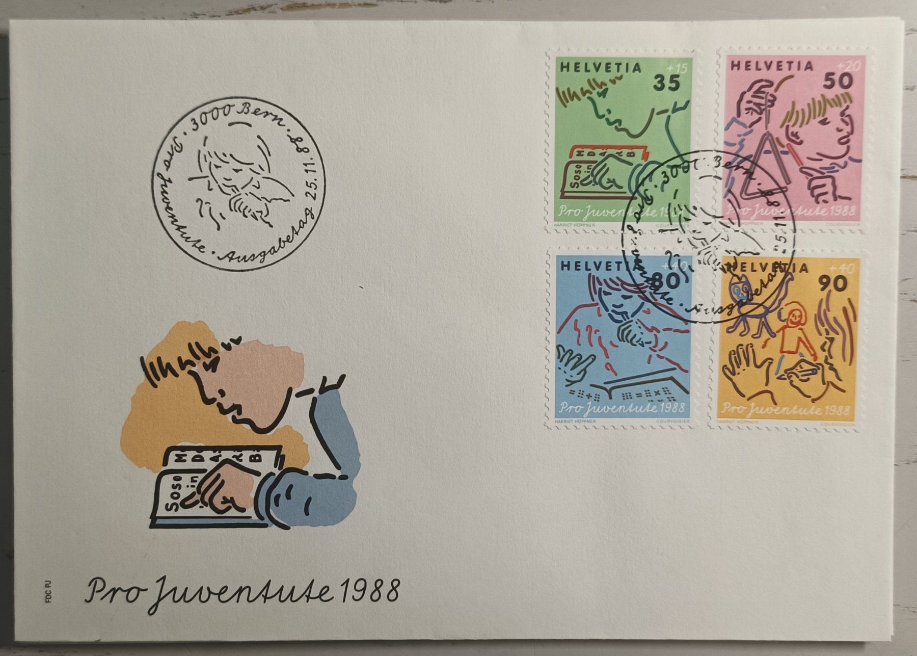 Alle Briefmarken: 1988 FDC Pro Juventute – Gebraucht aus Dübendorf von goeggi79