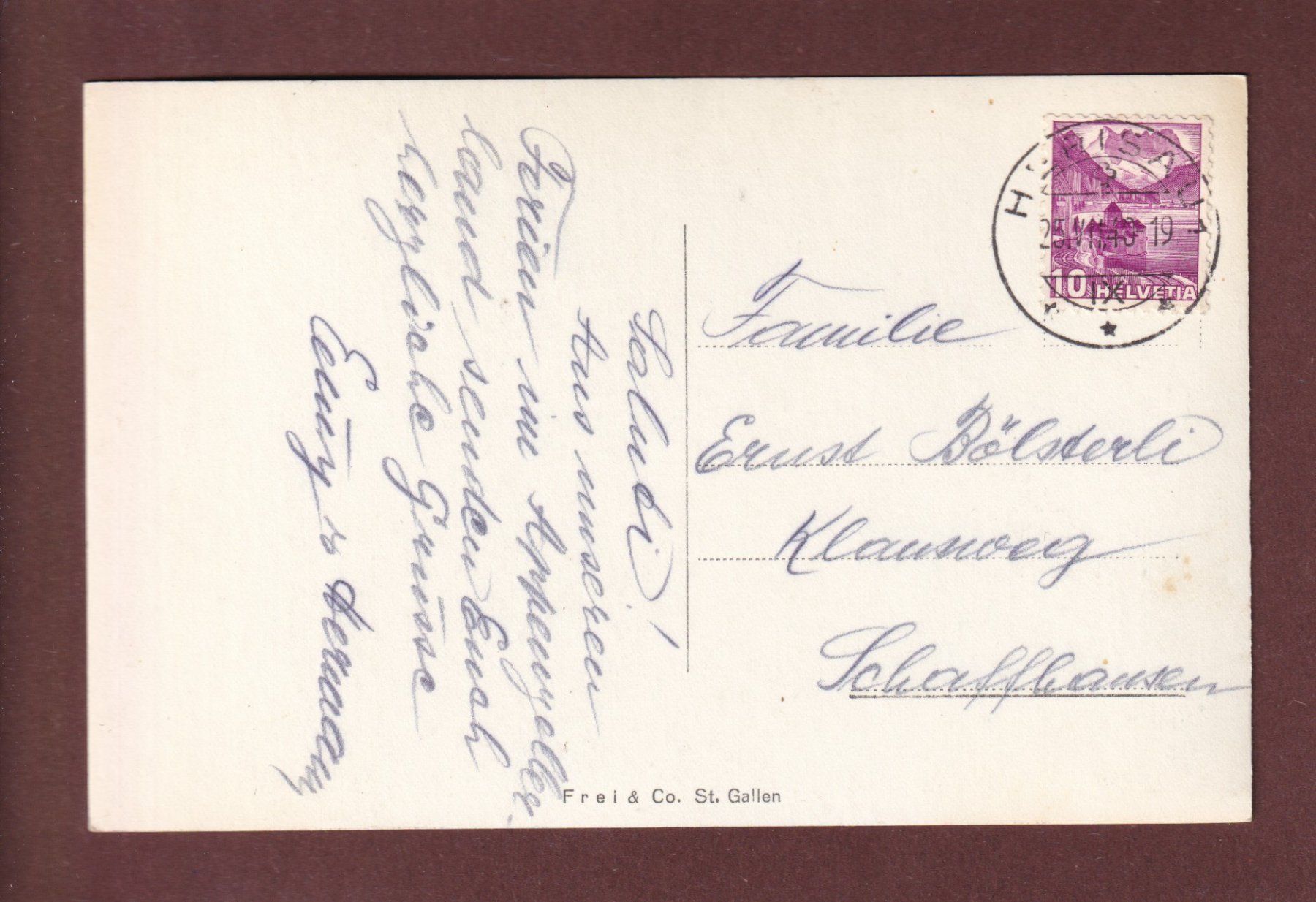 Ansichtskarten: FÄHLENSEE - Altmann - 1940 – Gebraucht aus Pully von nicecards-shop 1
