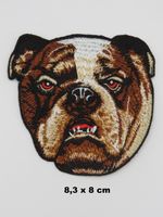 ENGLISCHE BULLDOGGE - Aufnäher - Aufbügler - 8,3x8cm