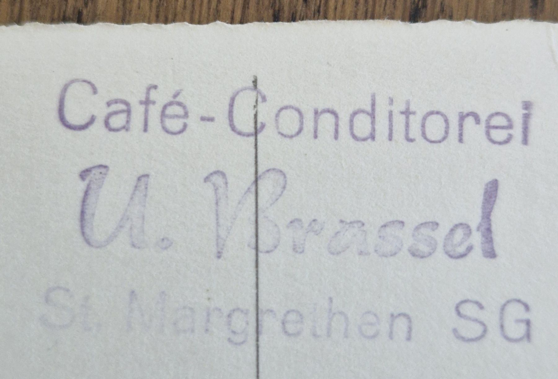 Cartoline postali: St. Margrethen, Stempel: Café-Conditorei U. Brassel – Usato da Ebikon venduto da Donar50 1