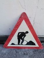 Baustellenschild, Strassenschild, Schild, Baustelle, Arbeite