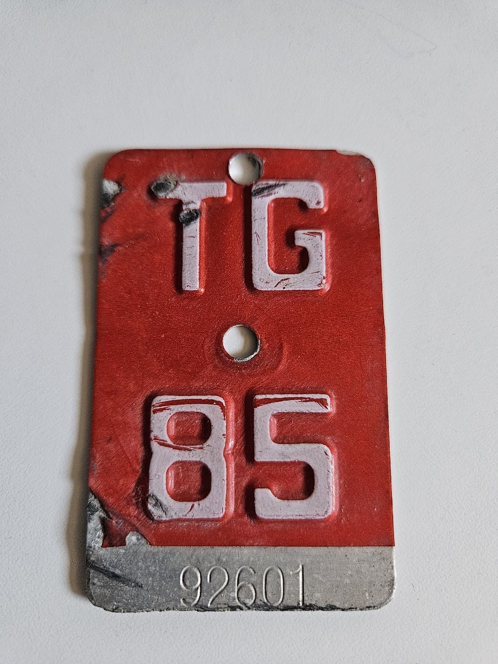 Schilder: Velonummer TG 85 – Gebraucht aus Rheineck von Eulalia40