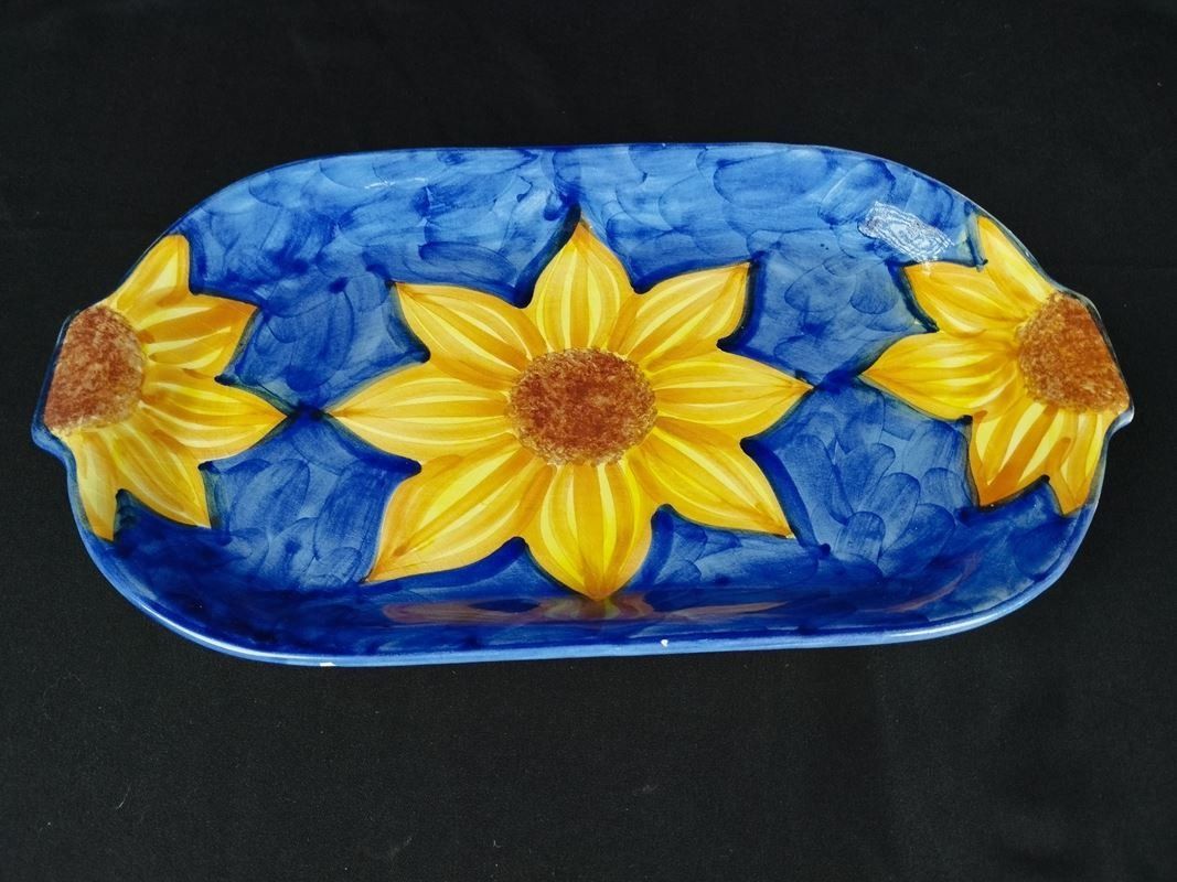 Piatti di portata: Servierplatte mit Sonnenblumenmotiv – Usato da Schübelbach venduto da Restwert_Schubelbach