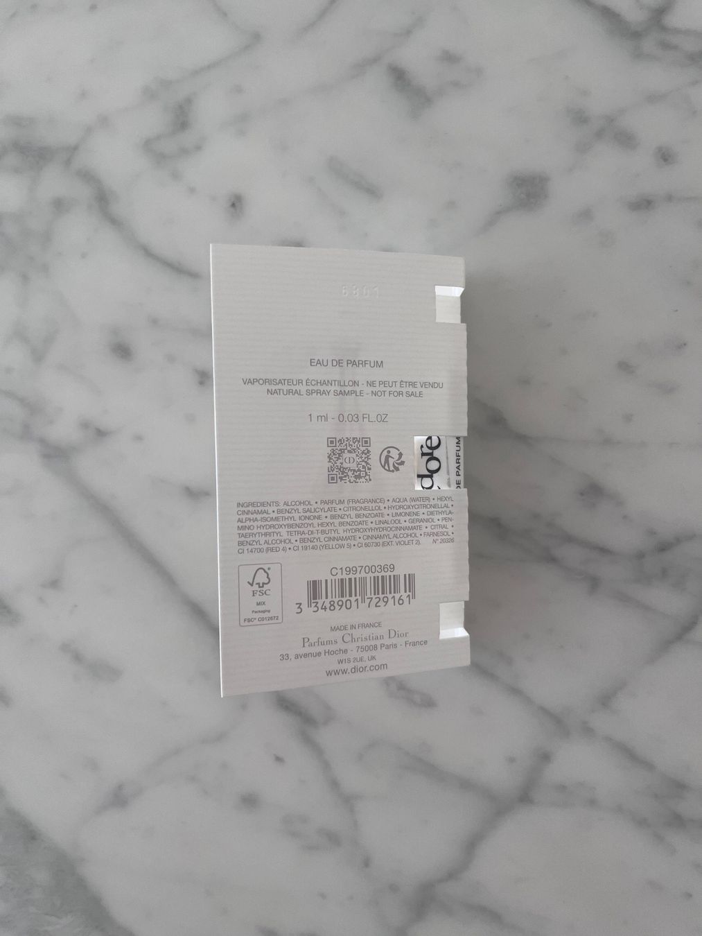 Dior Profumi & Eau de Toilette: Dior J‘adore Eau de Parfum Sample – Nuovo e nell'imballaggio originale da Wetzikon ZH venduto da MW.S 2